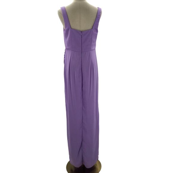 LULU'S  L Glamorous Disposition Lavender Ruched Bridesmaid Maxi Dress - Picture 3 of 9